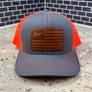 Richardson 112 Blaze Orange & Grey American Flag